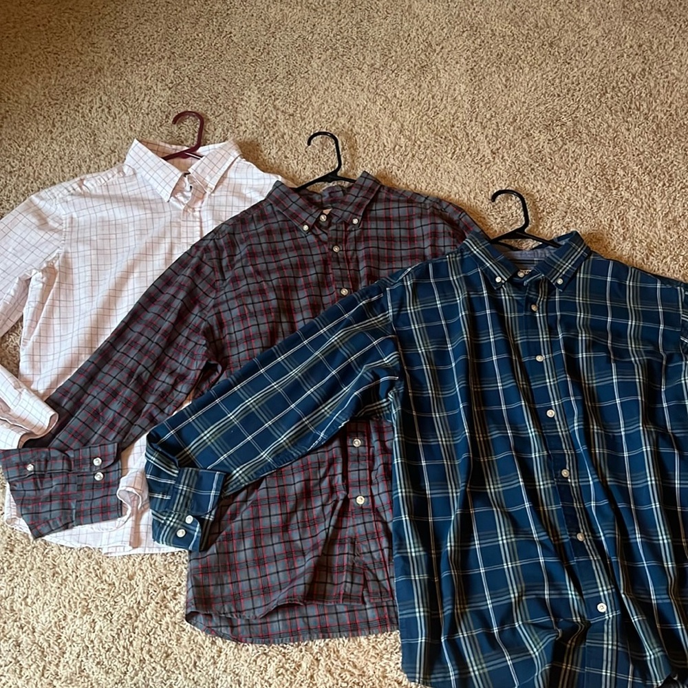 Three button up shirts